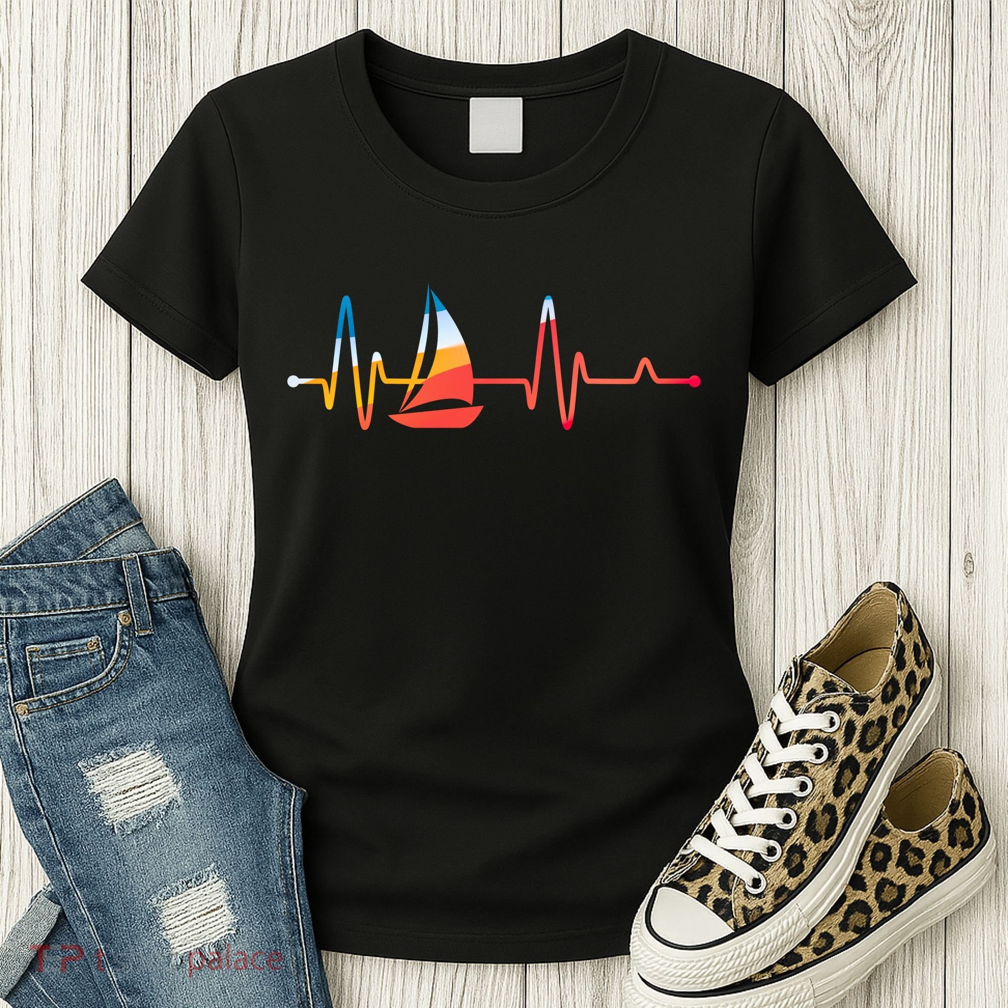 Sailing Heartbeat Retro Sailor Women's T-Shirt