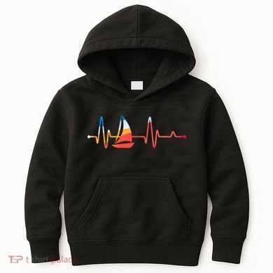 Sailing Heartbeat Retro Sailor Kids Hoodie