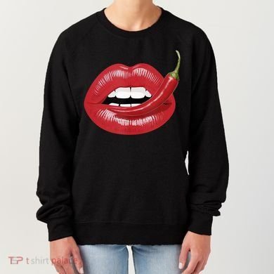 Sexy Hot Red Chili Pepper Lips Women's Sweatshirt
