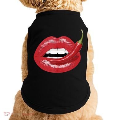 Sexy Hot Red Chili Pepper Lips Doggie Tank