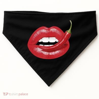 Sexy Hot Red Chili Pepper Lips USA-Made Doggie Bandana