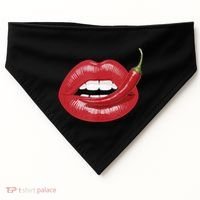 Sexy Hot Red Chili Pepper Lips USA-Made Doggie Bandana thumb 0