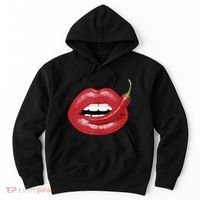 Sexy Hot Red Chili Pepper Lips Hoodie thumb 0