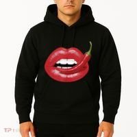 Sexy Hot Red Chili Pepper Lips Hoodie thumb 2