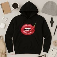 Sexy Hot Red Chili Pepper Lips Hoodie thumb 3