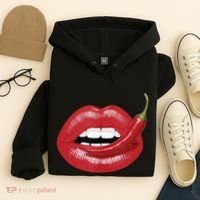 Sexy Hot Red Chili Pepper Lips Hoodie thumb 4