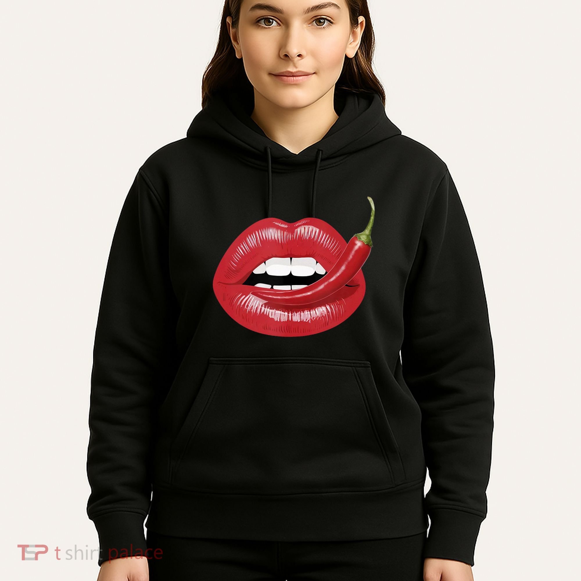 Sexy Hot Red Chili Pepper Lips Hoodie