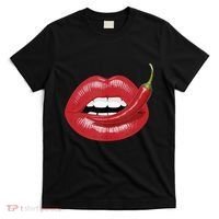 Sexy Hot Red Chili Pepper Lips T-Shirt thumb 0