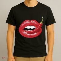 Sexy Hot Red Chili Pepper Lips T-Shirt thumb 3