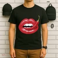 Sexy Hot Red Chili Pepper Lips T-Shirt thumb 6