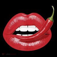 Sexy Hot Red Chili Pepper Lips Coaster thumb 2