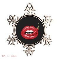 Sexy Hot Red Chili Pepper Lips Ornament thumb 0