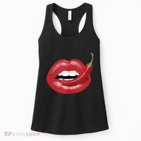 Sexy Hot Red Chili Pepper Lips Women's Tank Top thumb 0
