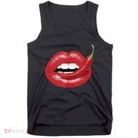 Sexy Hot Red Chili Pepper Lips Tank Top thumb 0