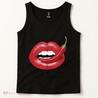 Sexy Hot Red Chili Pepper Lips Tank Top thumb 2