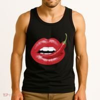 Sexy Hot Red Chili Pepper Lips Tank Top thumb 3