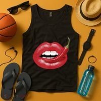 Sexy Hot Red Chili Pepper Lips Tank Top thumb 4