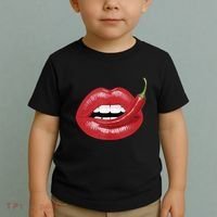 Sexy Hot Red Chili Pepper Lips Toddler T-Shirt thumb 2