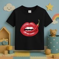 Sexy Hot Red Chili Pepper Lips Toddler T-Shirt thumb 3