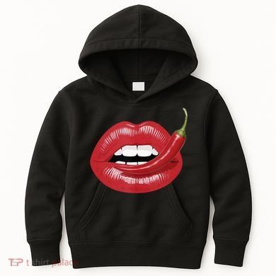 Sexy Hot Red Chili Pepper Lips Kids Hoodie