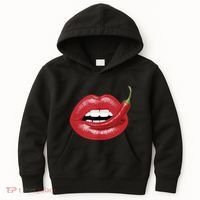 Sexy Hot Red Chili Pepper Lips Kids Hoodie thumb 0