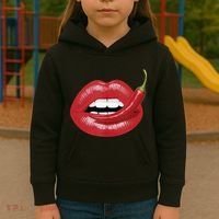 Sexy Hot Red Chili Pepper Lips Kids Hoodie thumb 3