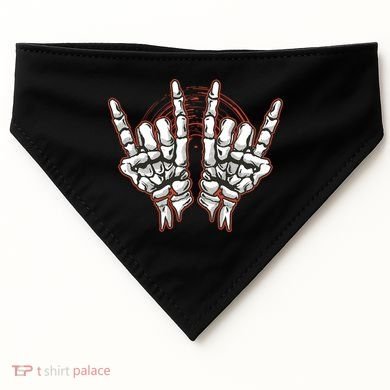 Skeleton Hands Rock And Roll USA-Made Doggie Bandana