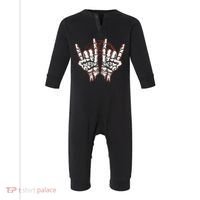Skeleton Hands Rock And Roll Infant Fleece One Piece thumb 0