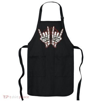 Skeleton Hands Rock And Roll Apron