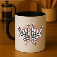 Skeleton Hands Rock And Roll Coffee Mug thumb 4