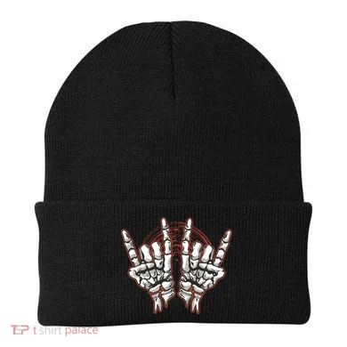 Skeleton Hands Rock And Roll Beanie