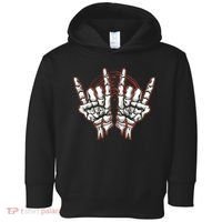 Skeleton Hands Rock And Roll Toddler Hoodie thumb 0