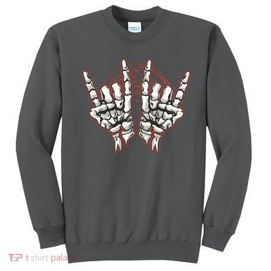 Skeleton Hands Rock And Roll Sweatshirt