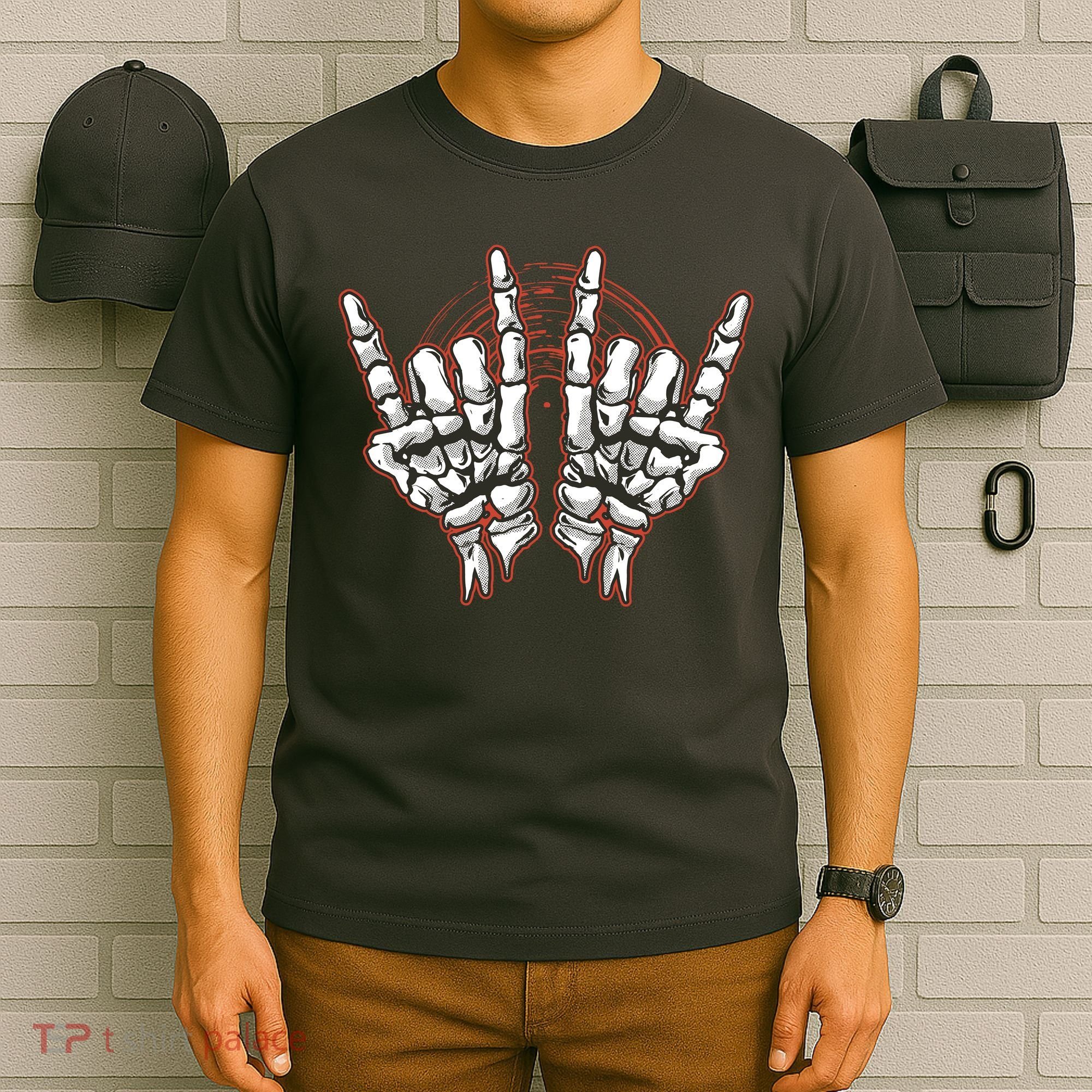 Skeleton Hands Rock And Roll T-Shirt