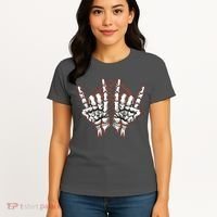 Skeleton Hands Rock And Roll Women's T-Shirt thumb 4