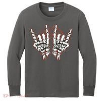 Skeleton Hands Rock And Roll Kids Long Sleeve Shirt thumb 0