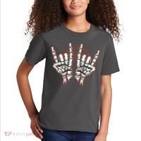 Skeleton Hands Rock And Roll Kids T-Shirt thumb 2