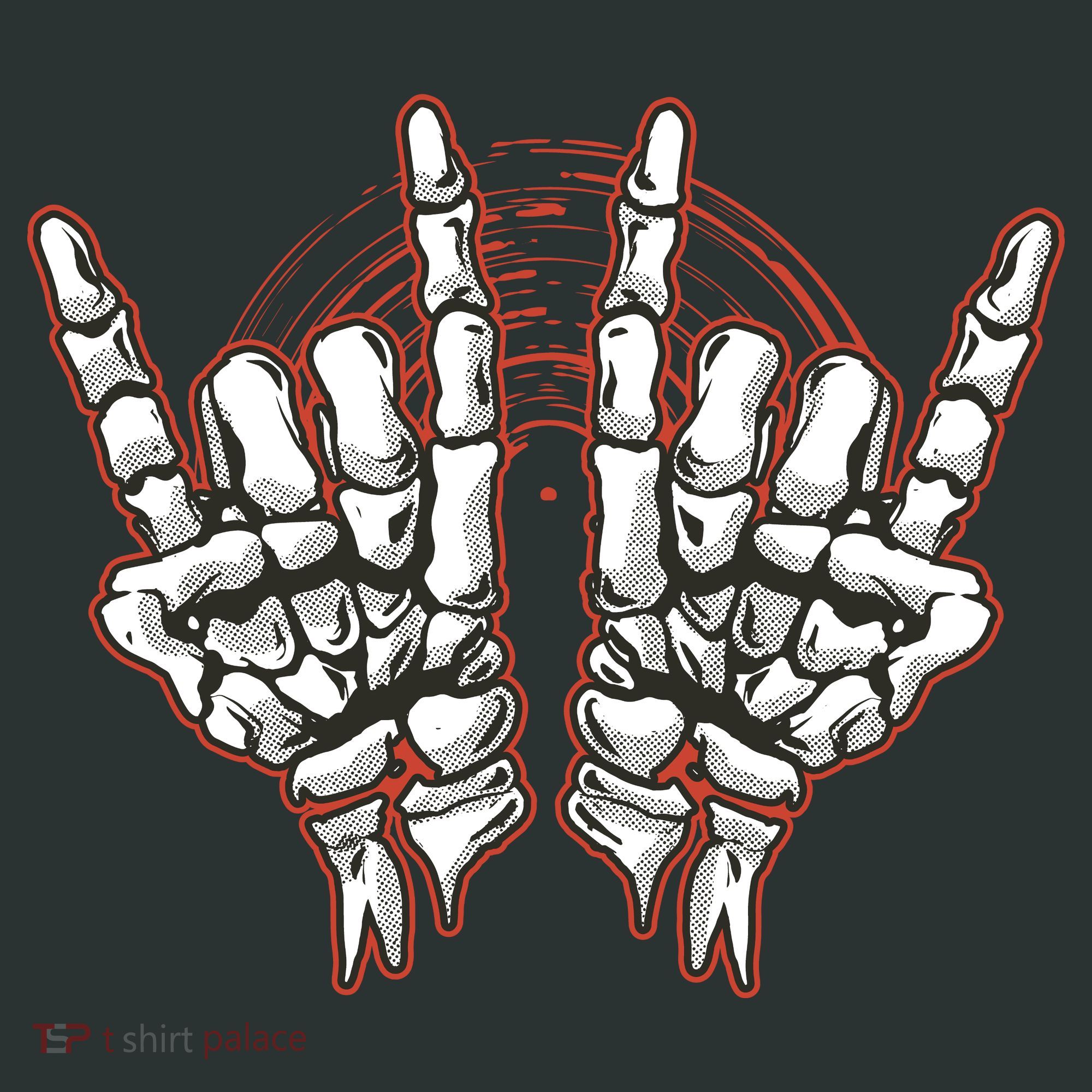 Skeleton Hands Rock And Roll Kids T-Shirt
