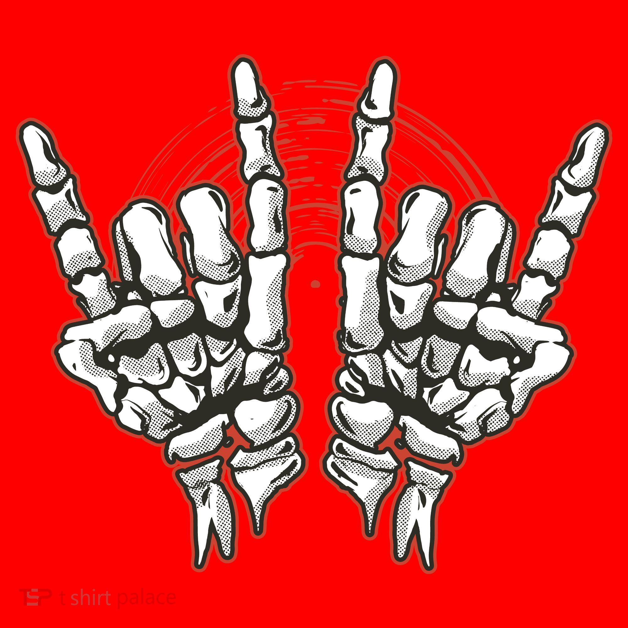 Skeleton Hands Rock And Roll Santa Hat