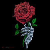 Skeleton Hand Red Rose Flower Toddler T-Shirt thumb 4