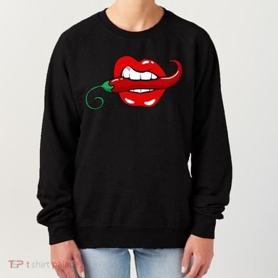 Sexy Hot Red Chili Pepper Lips Women's Sweatshirt