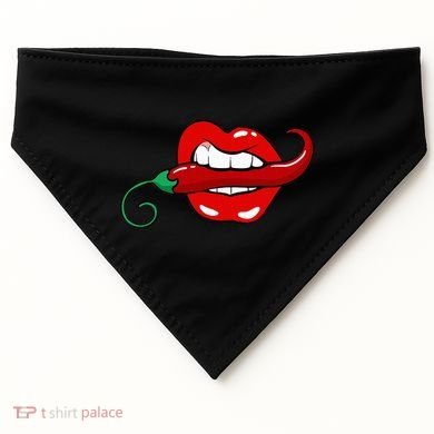Sexy Hot Red Chili Pepper Lips USA-Made Doggie Bandana