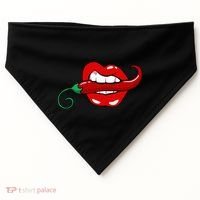 Sexy Hot Red Chili Pepper Lips USA-Made Doggie Bandana thumb 0