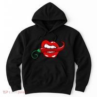 Sexy Hot Red Chili Pepper Lips Hoodie thumb 0