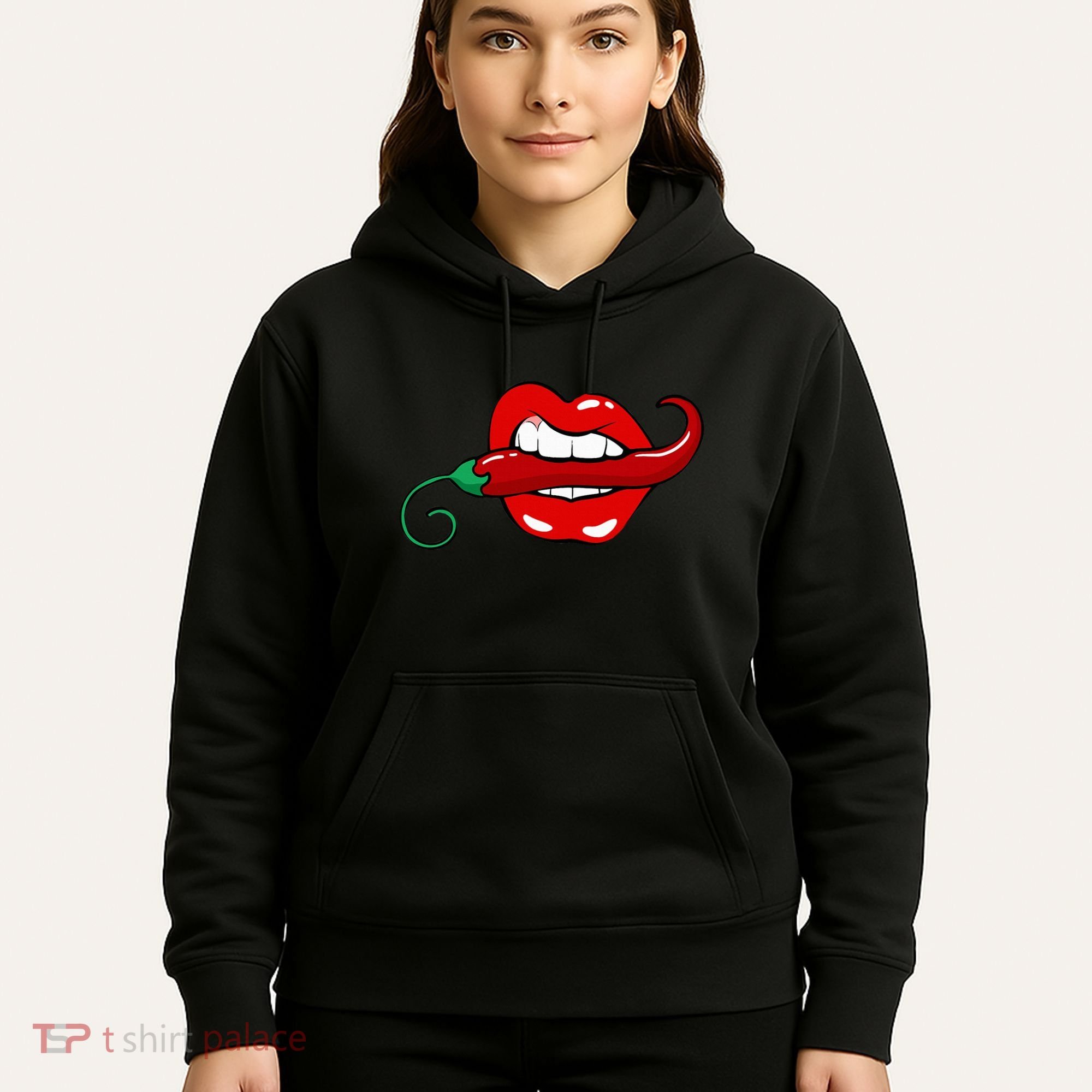 Sexy Hot Red Chili Pepper Lips Hoodie