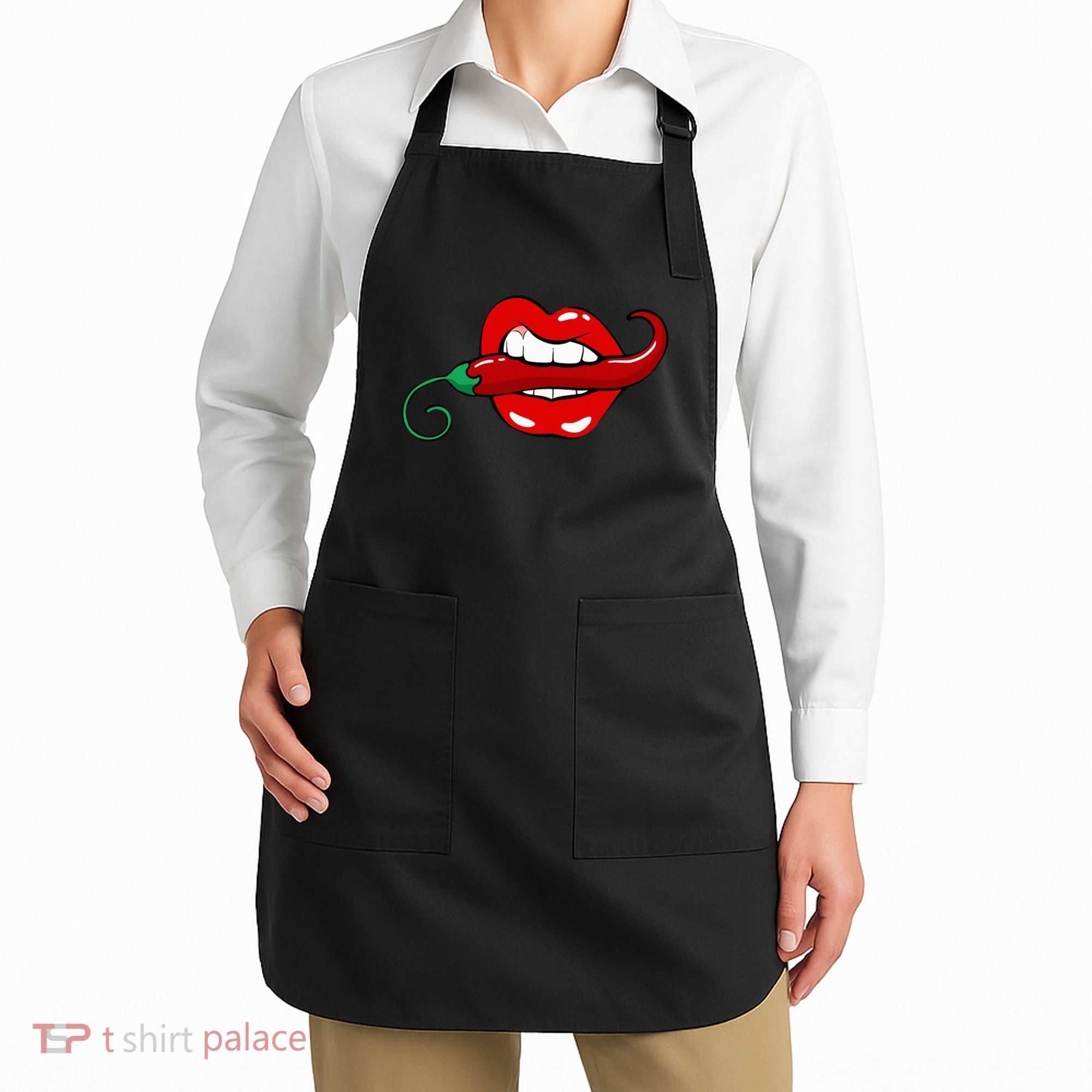 Sexy Hot Red Chili Pepper Lips Apron