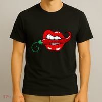 Sexy Hot Red Chili Pepper Lips T-Shirt thumb 3