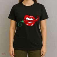 Sexy Hot Red Chili Pepper Lips T-Shirt thumb 4