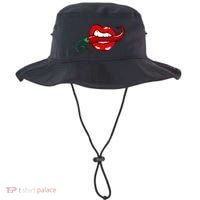 Sexy Hot Red Chili Pepper Lips Bucket Hat thumb 0