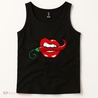 Sexy Hot Red Chili Pepper Lips Tank Top thumb 2